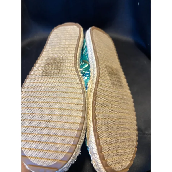 Lauren Lorraine Espi Green Tropical Palm Leaf Crystal‎ Espadrille Flats Mens 6 - Image 5