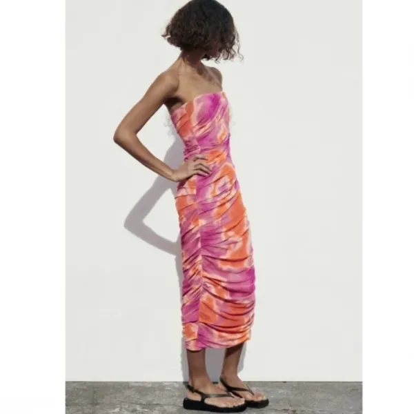 Zara‎ Print Dress With Tulle - Image 14