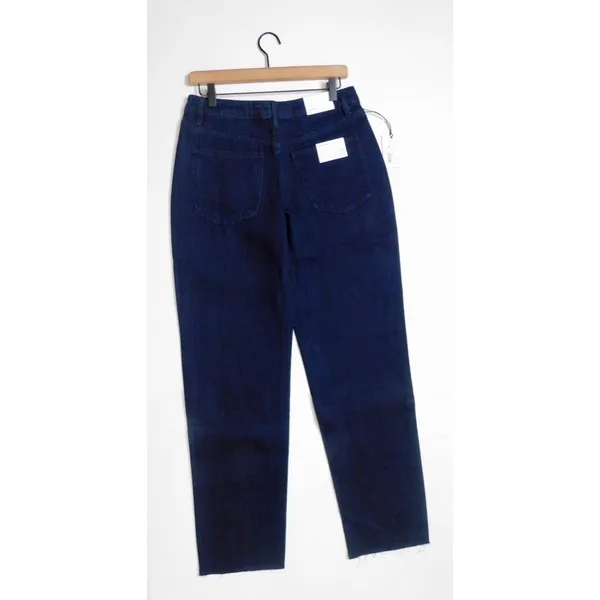 NWT!! WEWOREWHAT Low Rise Dad Jeans Dark Wash Blue Raw Hems Denim Casual Size 27 - Image 7
