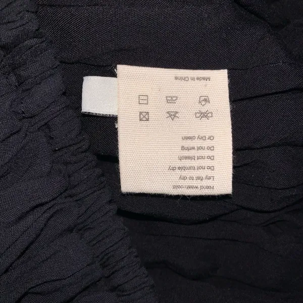 There Elsewhere crinkle Black Ruched Bubble Midi Skirt size L - Image 7