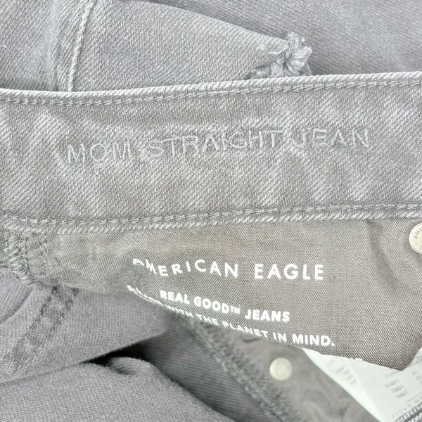 American Eagle Black Mom Straight Distressed Jeans - Image 8