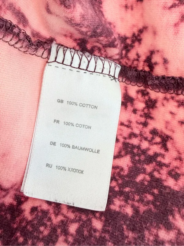 Custom Bleached Pocket Tee Pink Size XXL - Image 12