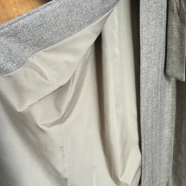 Vintage Eric Ryan Full‎ Length Trench Like Coat With Detachable Fur Collar Large - Image 6