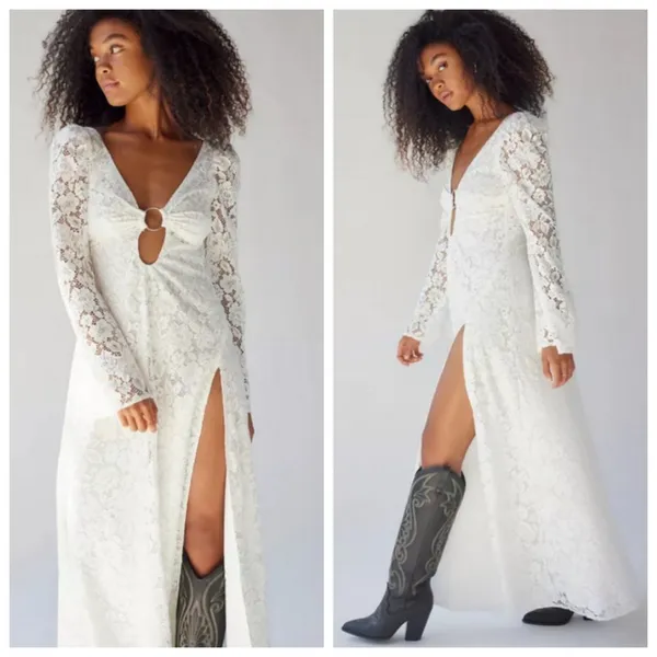 💕FOR LOVE AND LEMONS💕 Frances Lace Maxi Dress ~ White Small S NWT - Image 8