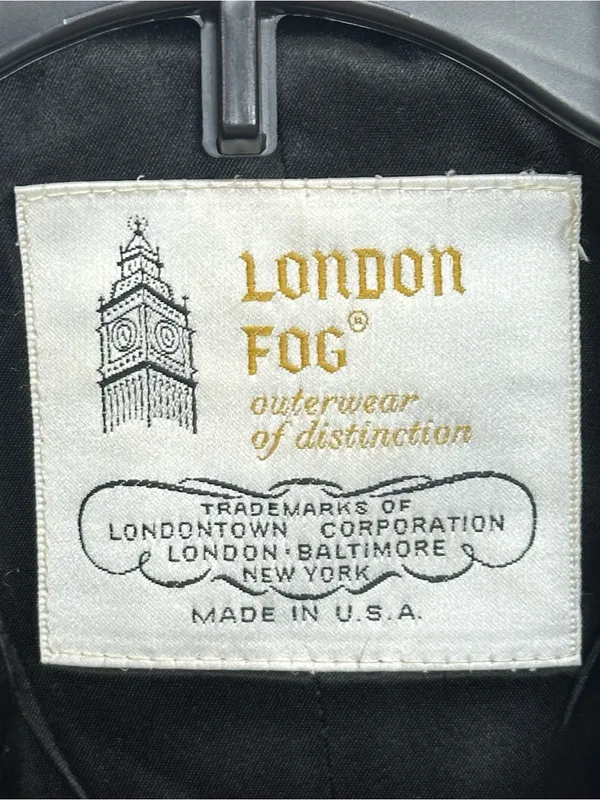 London Fog Women's Charcoal Herringbone Single-Breasted Trench Coat - Image 10