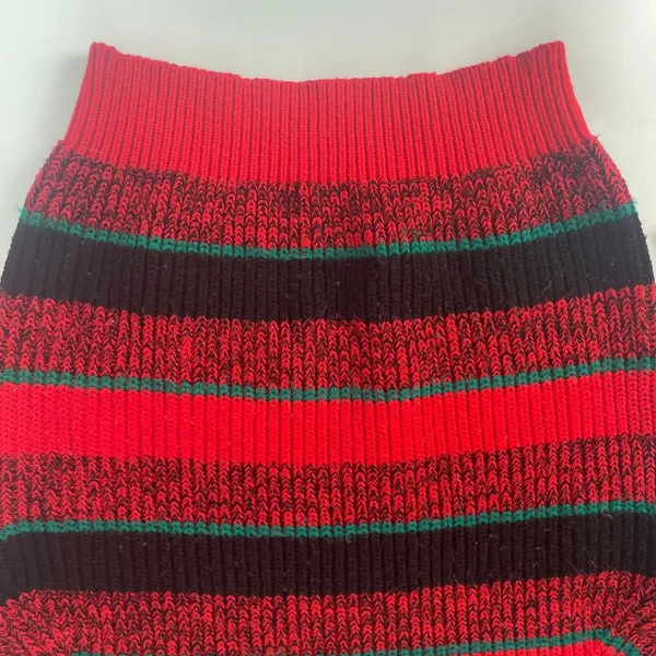 Vintage Striped Sweater Pullover Red Black Green Retro Hong Kong Bright Colorful - Image 6
