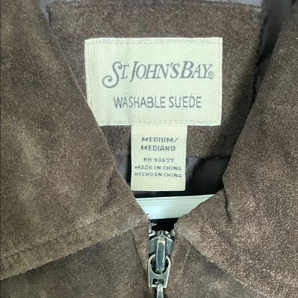 St. John's Bay Chocolate Brown Leather Jacket - Image 2