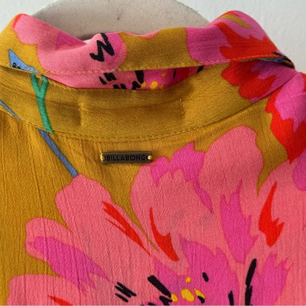 NWT Billabong Hawaiian Floral Sleeveless‎ Shift Midi Dress Small JD011BLN - Image 9