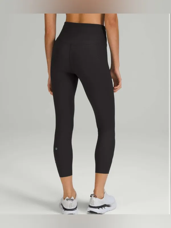 Lululemon Base Pace High Rise Tight 23" Ribbed Nulux Size 4 - Image 4