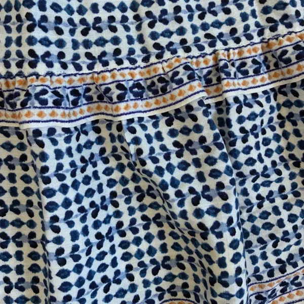 Max‎ Studio London Navy Blue White Geometric Tiered Maxi Skirt XS NWT 5702Q16 - Image 7