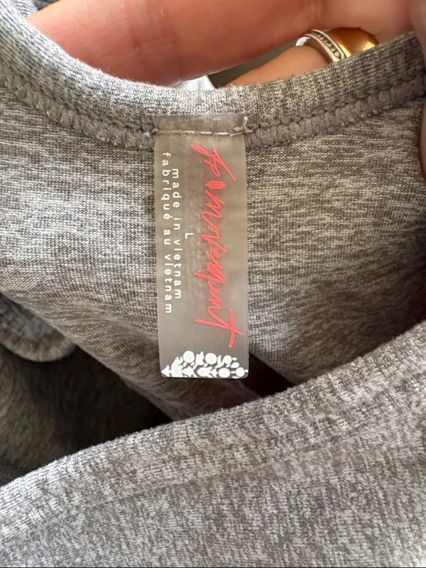 EUC Free People Movement Ashford Side to Side Performance Jumpsuit Grey Large - Image 12