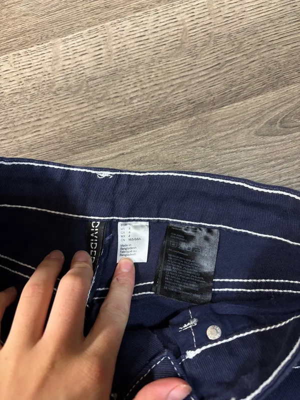 H&M Navy Jeans Wide-Leg - Image 4