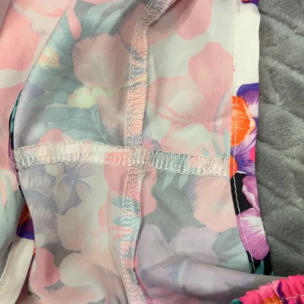 Ocean Pacific Floral Hawaiian Print White Board Shorts Swim Shorts Size L (11-13) - Image 5