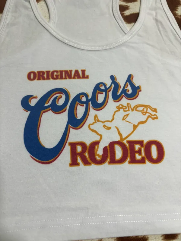 Coors Rodeo Cropped Tank Top - Image 2