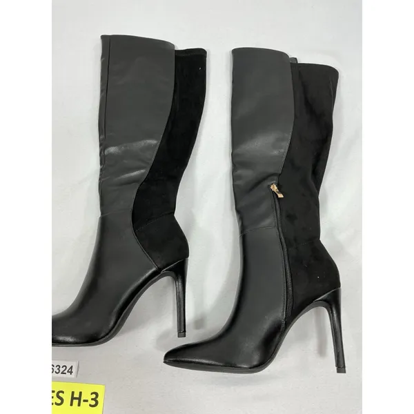 Womans Otk Boots Size 7.5 Black Pointed Toe 1/4 Zip Stiletto NWOT - Image 4