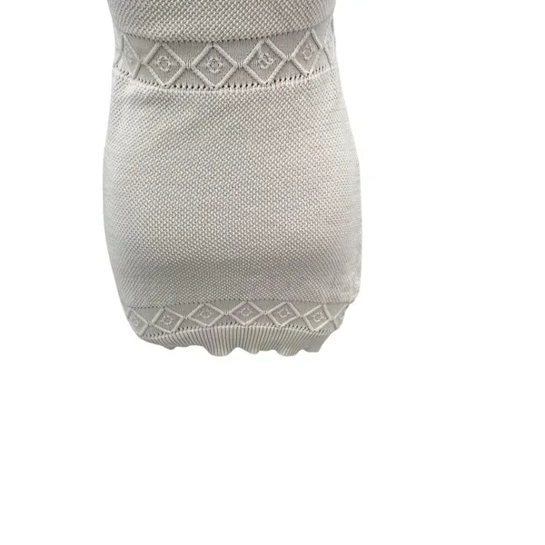 Hello Molly Venus Retrograde Knit Mini Dress Beige Cream Size‎ US 8 - Image 11