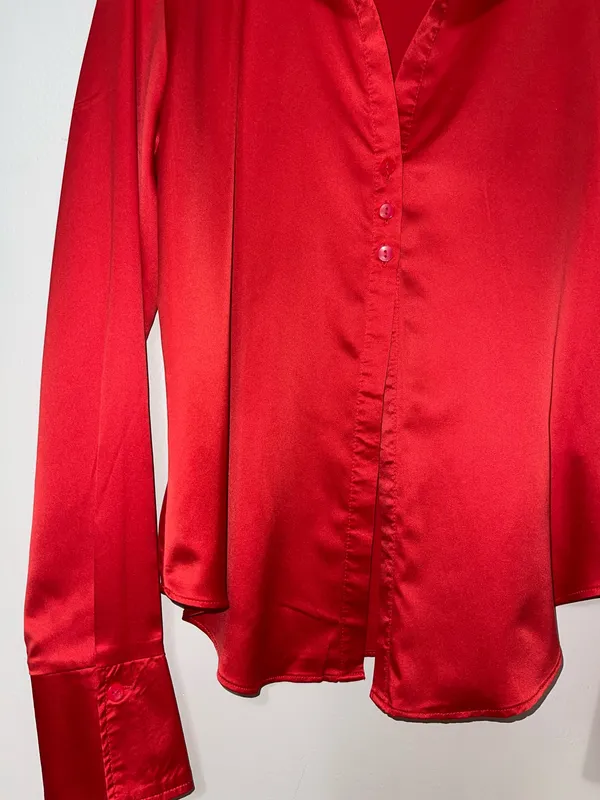 Wild Fable Red Satin Blouse - Image 2