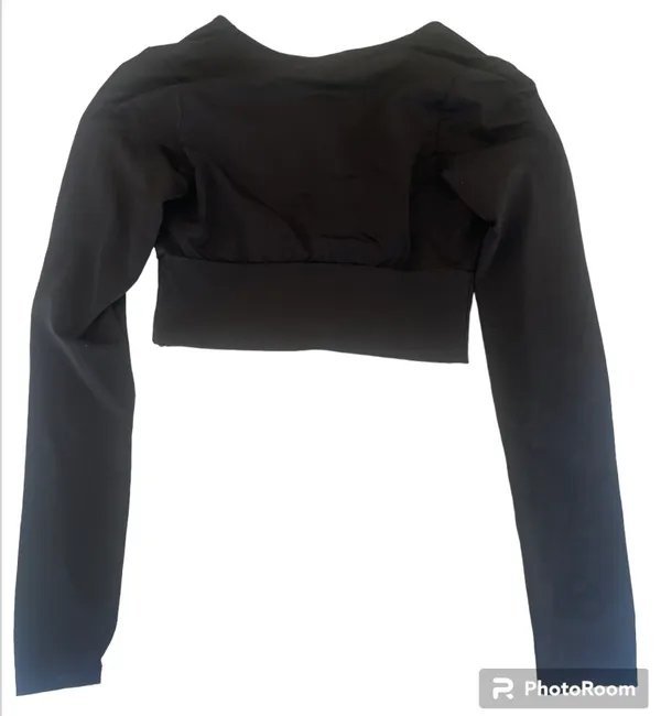 Garage Black Long Sleeve Crop Top - Image 2