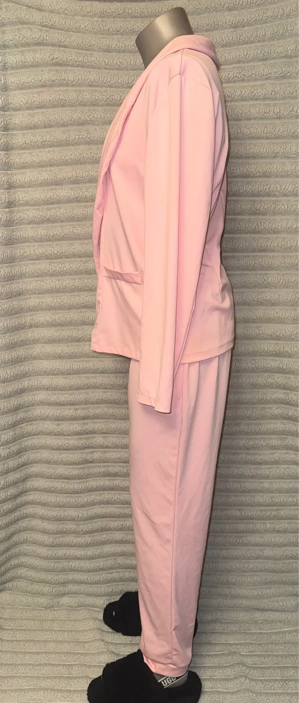 Women’s Pink Blazer & Pants Matching Set Size Medium - Image 7