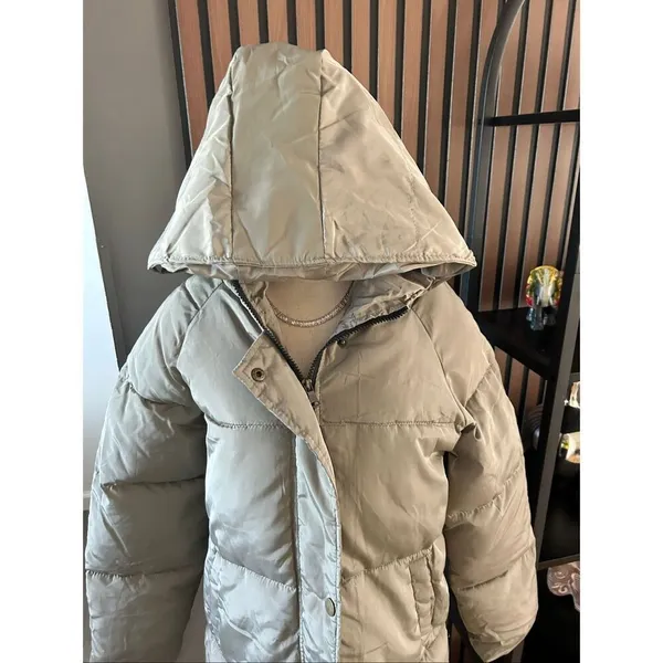 SHEIN green puffy jacket winter jacket size s - Image 2