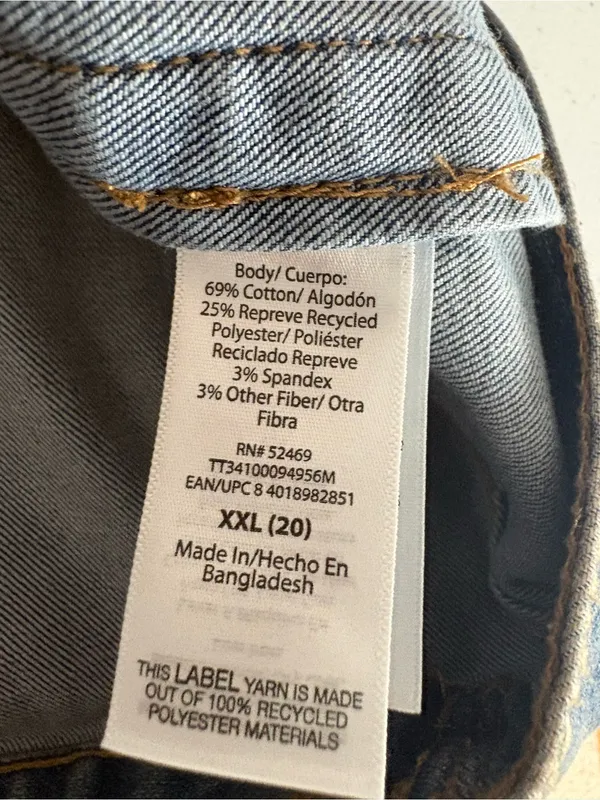 Time and Tru Denim Jacket Classic Fit Button Front Jean Jacket XXL GUC Plus Size - Image 7