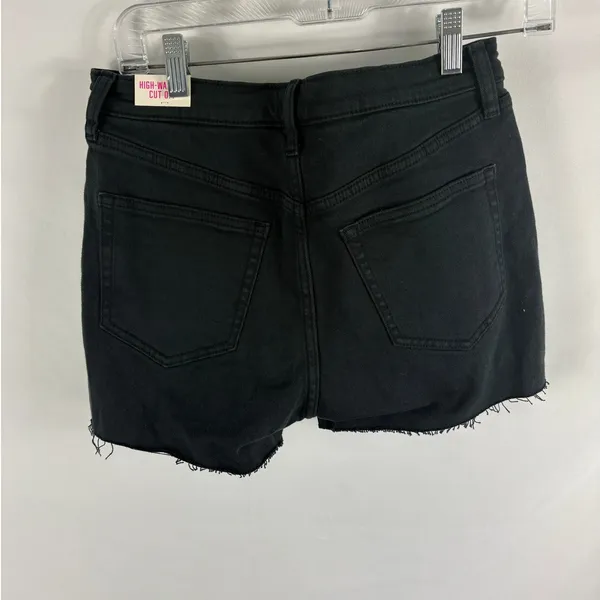 NWT VS Pink Black High Waisted Cut off Shorts Size 28 - Image 4