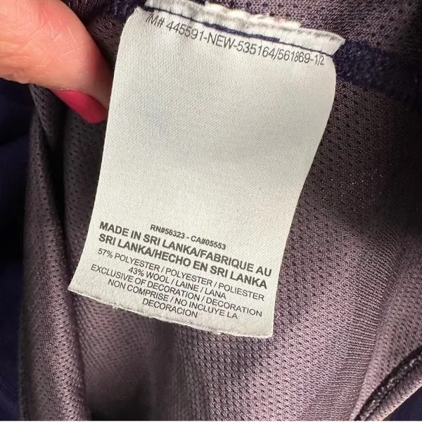 Nike Womens M Purple Dri Fit Wool Blend Half Snap Running Hoodie Athletic Sporty - Image 6