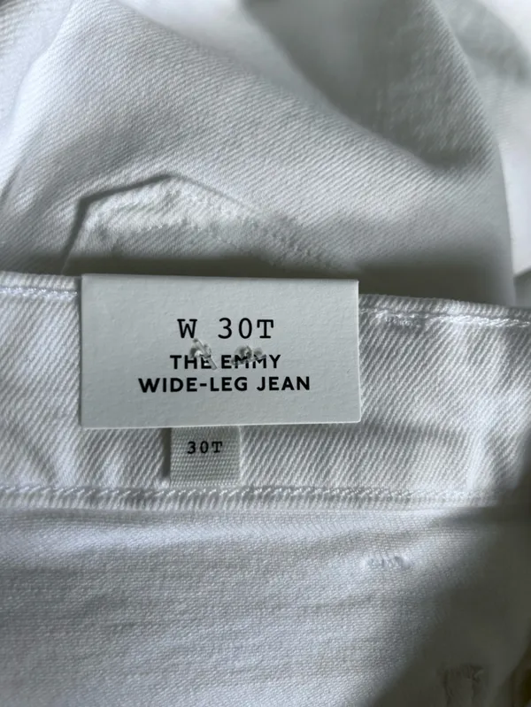 NWT Madewell Tall White The Emmy Wide Leg Jeans Size 30T‎ - Image 9