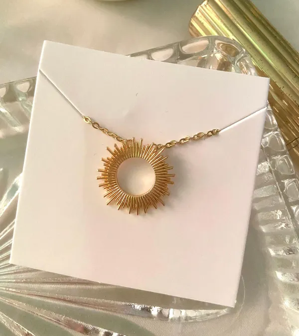 Gold Sun Necklace - Image 2
