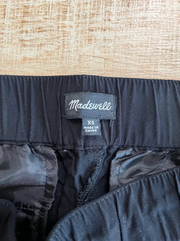 Womens Madewell Black Cropped Pants - XS - Image 5