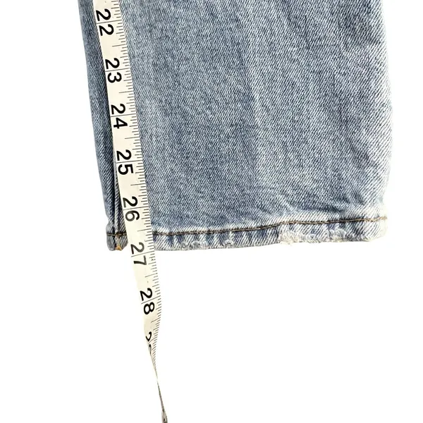 Aritizia Denim Forum The Arlo High Rise Straight Jeans 23‎ Button Fly Organic - Image 9