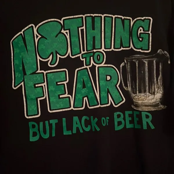 Gildan Nothing To Fear But Lack Of Beer T-shirt - Image 2