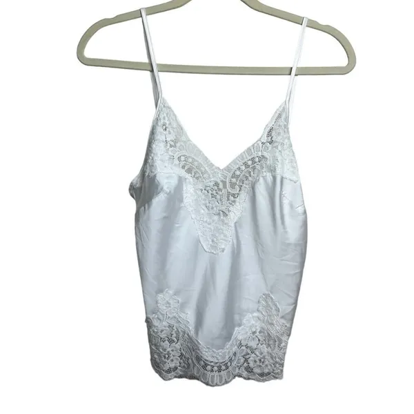 Homebodii Sian Luxury Satin White Lace Cami Sz. XS - Image 4