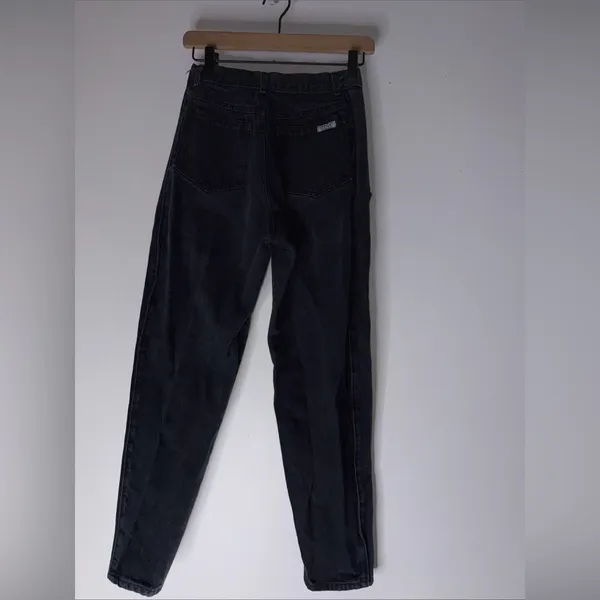 Vintage Dena Black Tapered Mom Gothic Hip Hop Jeans‎ Size 10 - Image 2