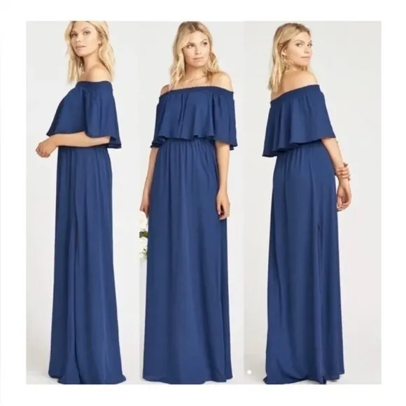 Show Me Your Mumu Hacienda Maxi Wedding Formal Dress, Rich Navy Crisp Bridesmaid - Image 6