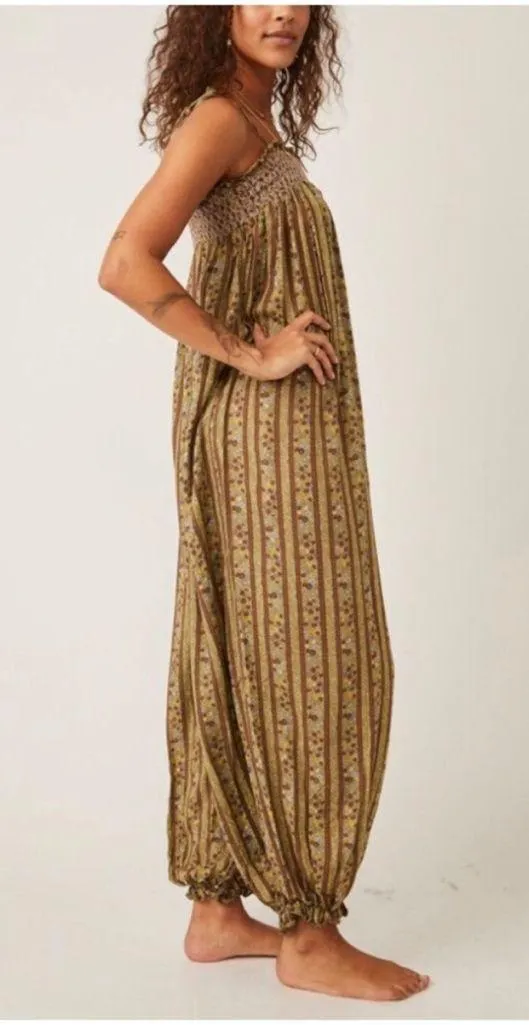 Intimately Free People Rule The World Floral Maxi Jumpsuit in Fern Combo Large - Image 5