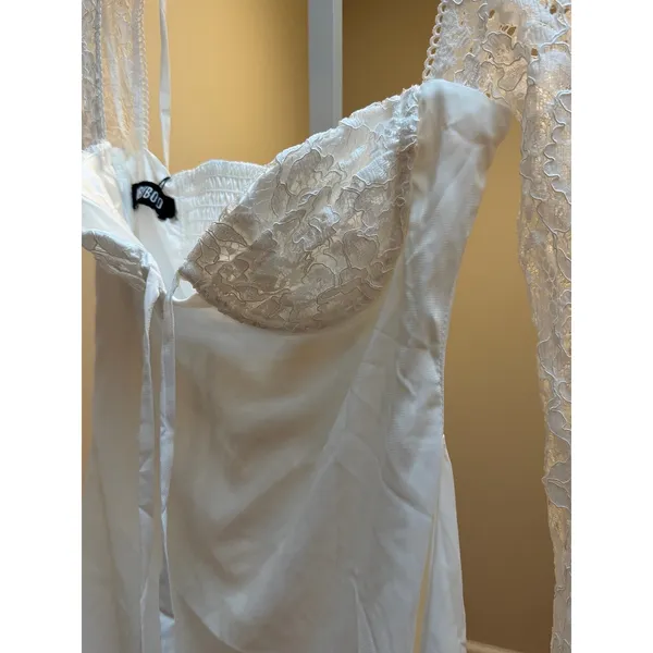 Babyboo JACINTA MINI DRESS - IVORY White Lace Size NEW XS - Image 5
