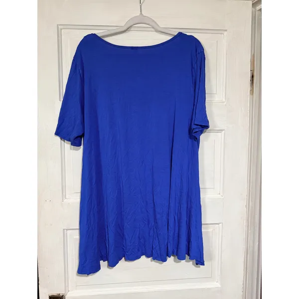LulaRoe Womens Blue Short Sleeve Tee - Image 6