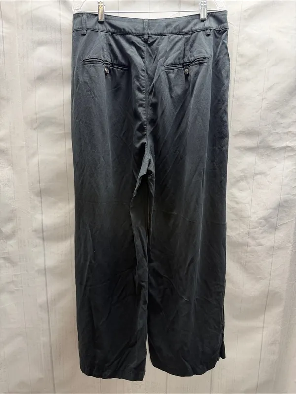 Madewell Black The Harlow Linen Blend Wide Leg Pants Size 14 - Image 8