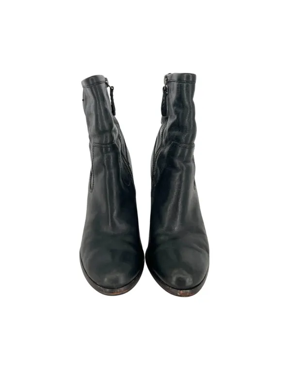 Frye Patty Artisan Zip Black Leather Ankle Boots Womens Edgy Western Size 8 - Image 6