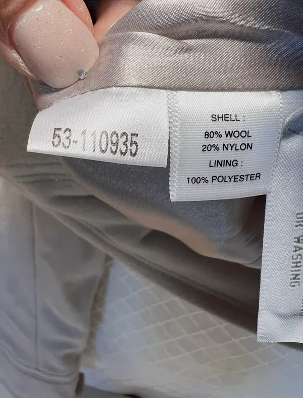 Ann Taylor Beige Double-breasted Wool Pea Coat Small - Image 6