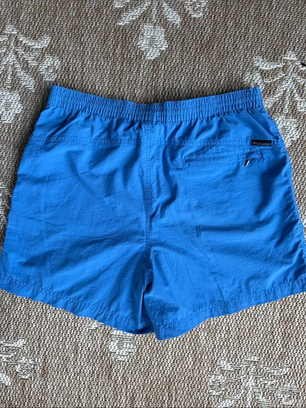 Columbia Women's Bright Blue Elastic-Waist Athletic Shorts - Image 2