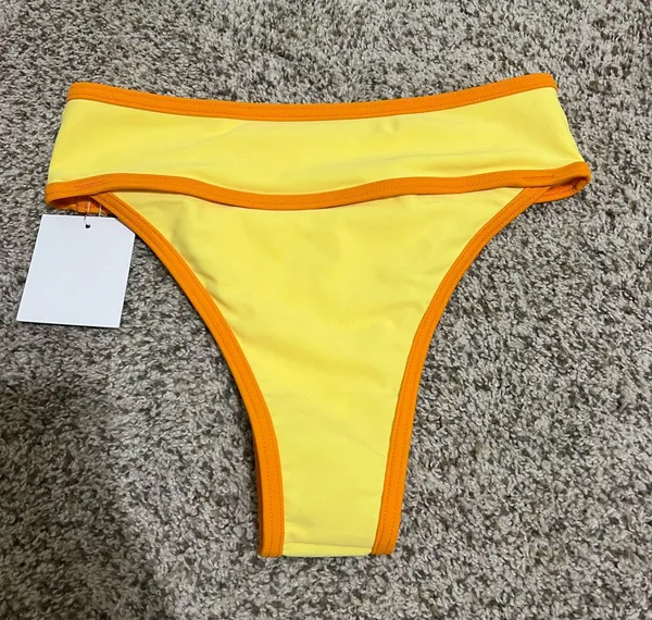 Sienna swim high rise bikini bottom Yellow - Image 3