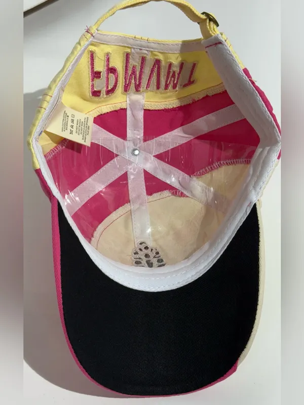 NWT FP Movement by Free People Pink & Cream Floral Patch Baseball Cap - Image 7