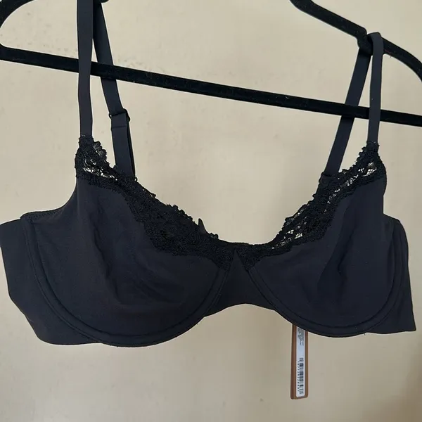 Skims Fits Everybody unlined underwire Lace Scoop Bra Onyx Black NWT 46DD‎ - Image 7