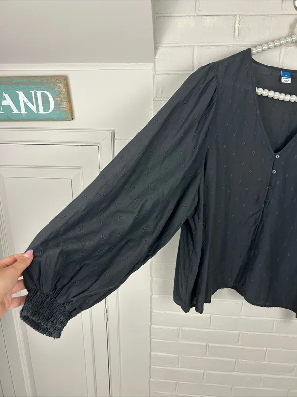 Old Navy Textured Long Sleeve Peasant Top Plus Size XXL - Image 7