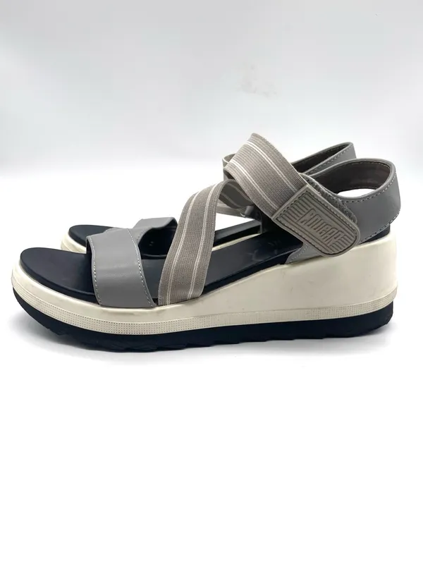 Cougar Platform Sport Sandal in Gray and Cream - Image 3