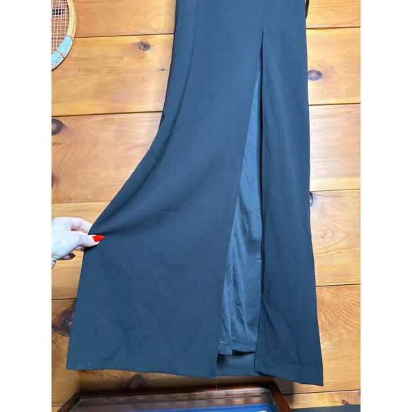 Lulus Sensational Beauty Black Strapless Maxi Dress Bridesmaid Holiday Medium - Image 4