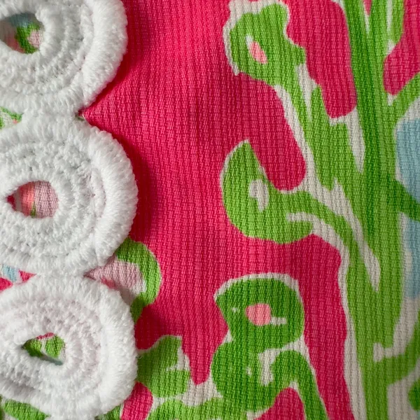 Lilly Pulitzer Cathy Shift Dress Flamingo Pink Southern Charm 0 Lace 100% Cotton - Image 5