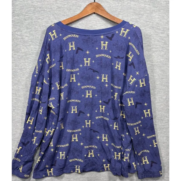 Harry‎ Potter Hogwarts Womens Long Sleeve Lounge Top XL - Image 3